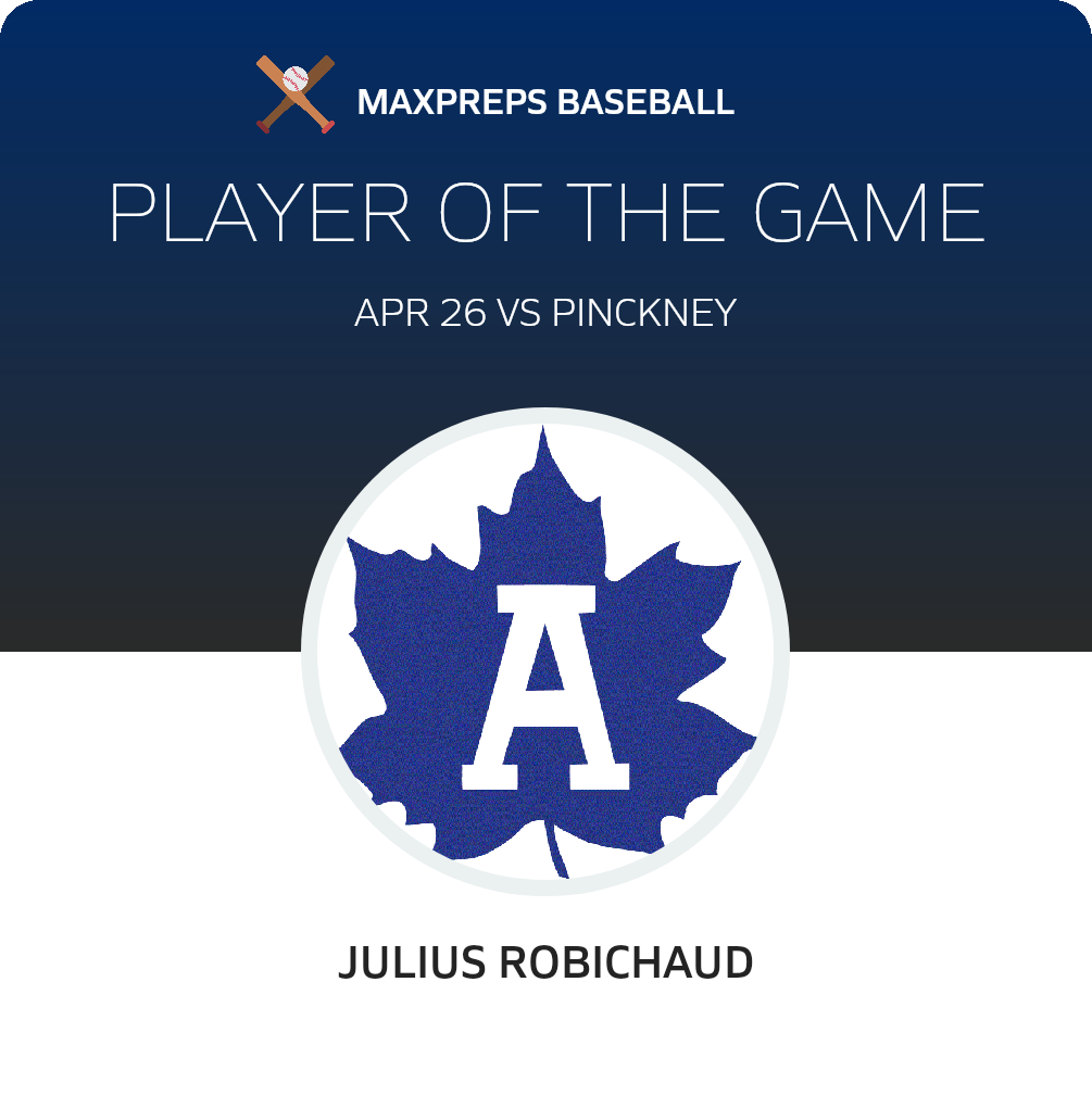 #5 Julius Robichaud Player of the Game badge