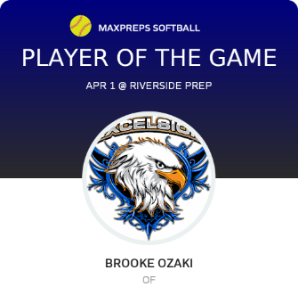 #3 Brooke Ozaki Player of the Game badge