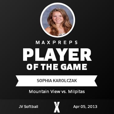 #7 Sophia Karolczak Player of the Game badge