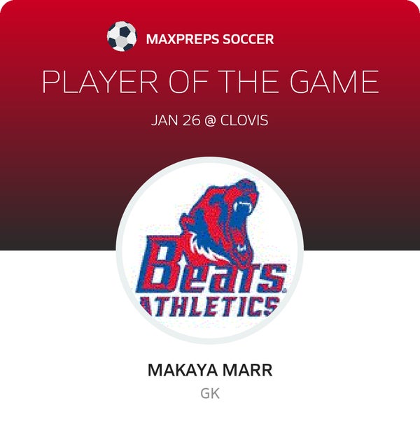 #01 Makaya Marr Player of the Game badge