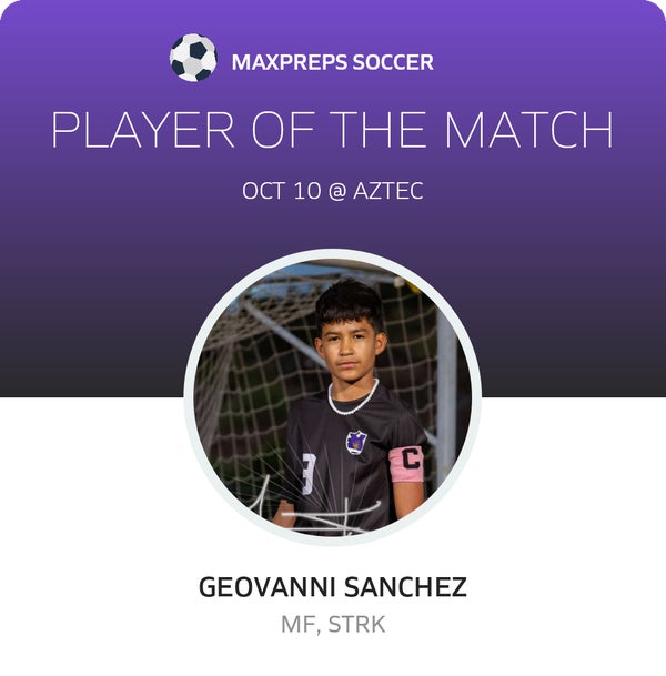 #4 Geovanni Sanchez Player of the Game badge