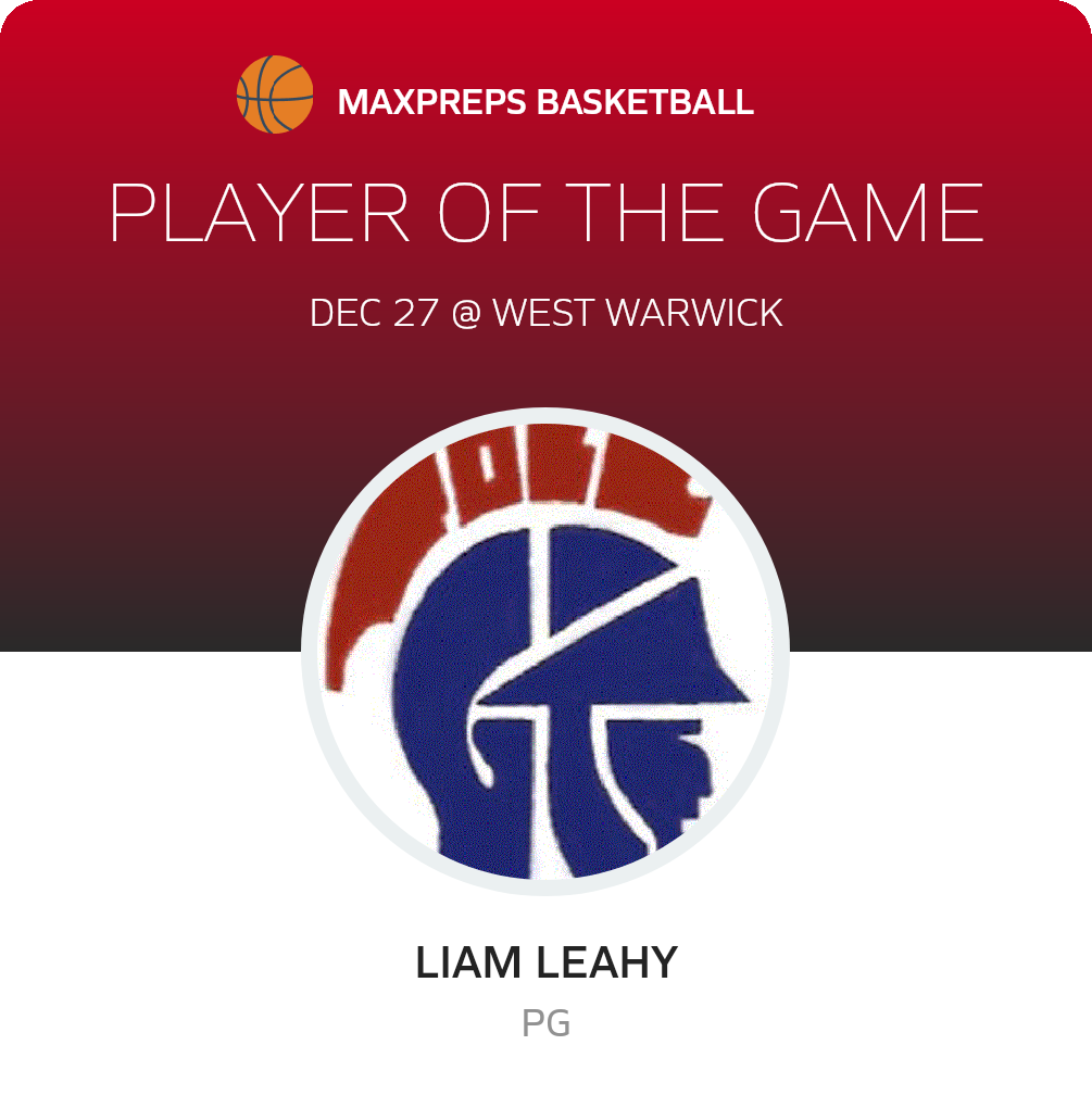 #2 Liam Leahy Player of the Game badge