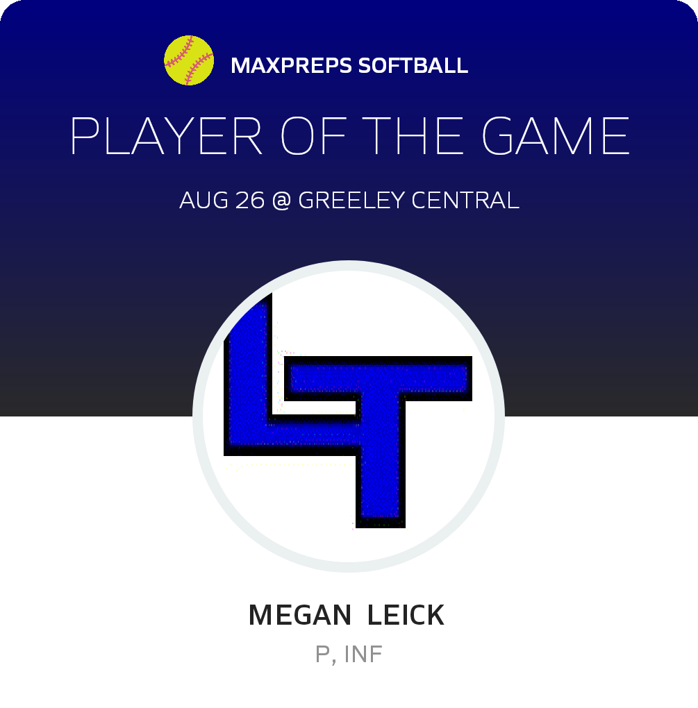 #14 Megan  Leick  Player of the Game badge