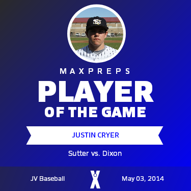 #14 Justin Cryer Player of the Game badge