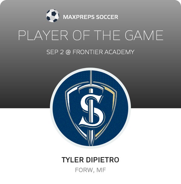 #23 Tyler DiPietro Player of the Game badge