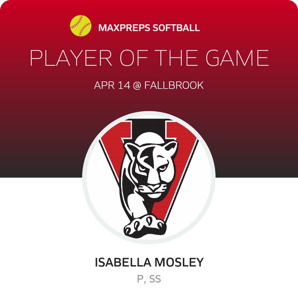 Isabella Mosley Player of the Game badge
