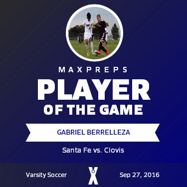 #14 Gabriel Berrelleza Player of the Game badge