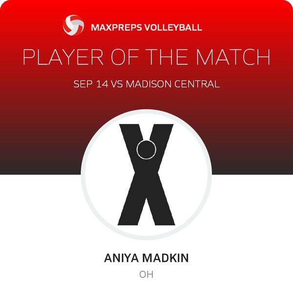 #9 Aniya Madkin Player of the Game badge