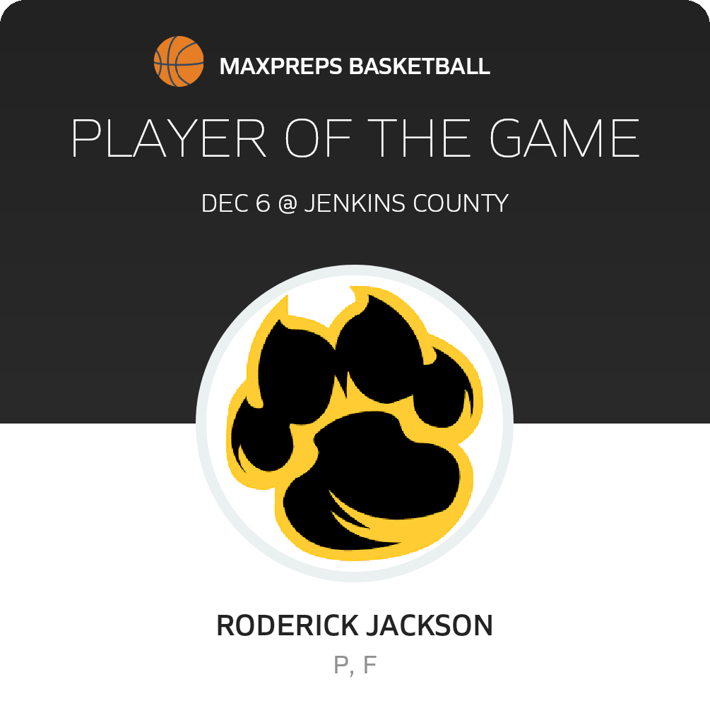 #23 Roderick Jackson Player of the Game badge