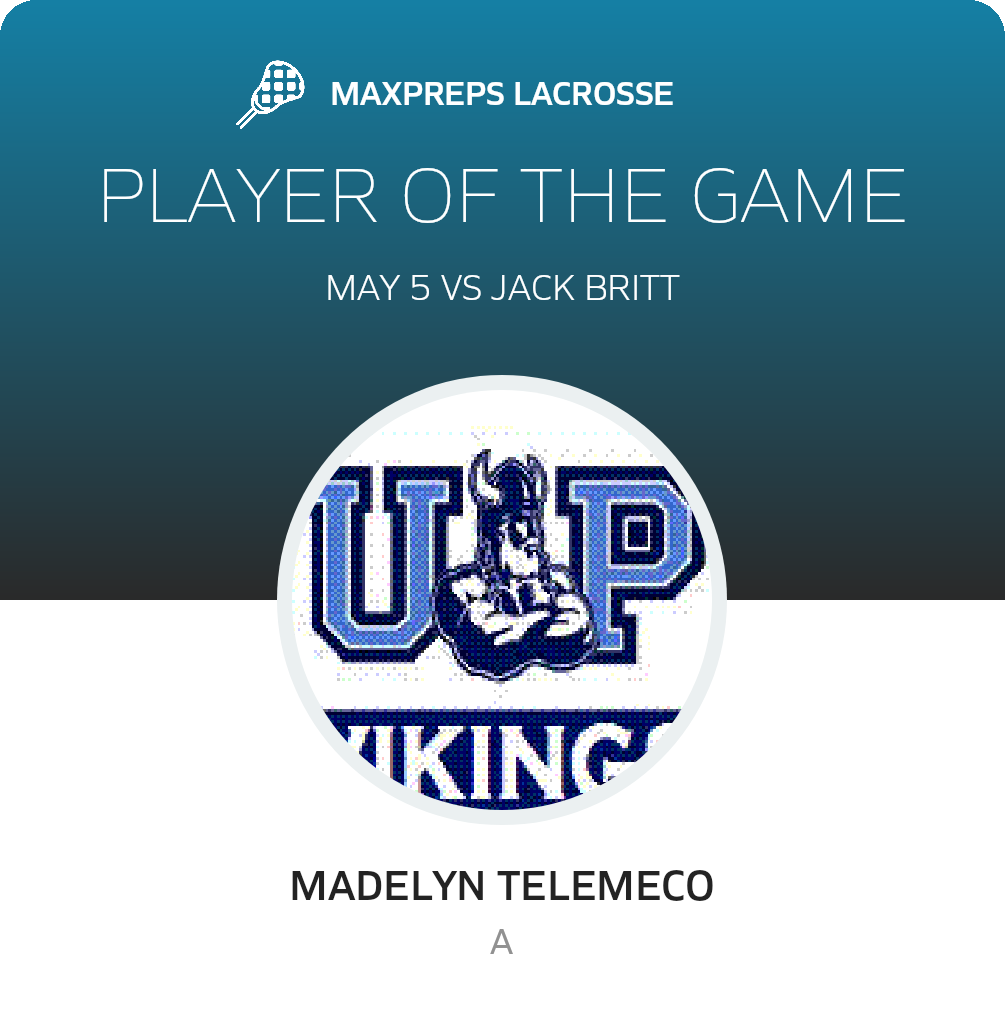 #8 Madelyn Telemeco Player of the Game badge