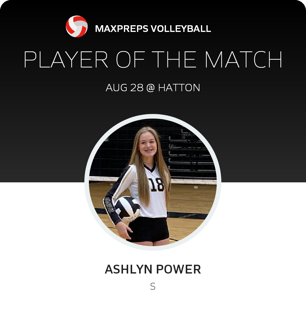 #18 Ashlyn Power Player of the Game badge