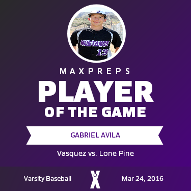 #13 Gabriel Avila Player of the Game badge