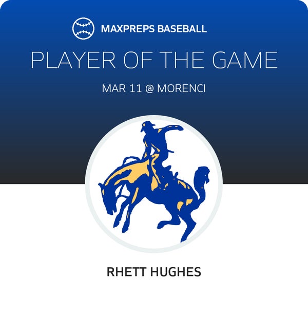 #8 Rhett Hughes Player of the Game badge