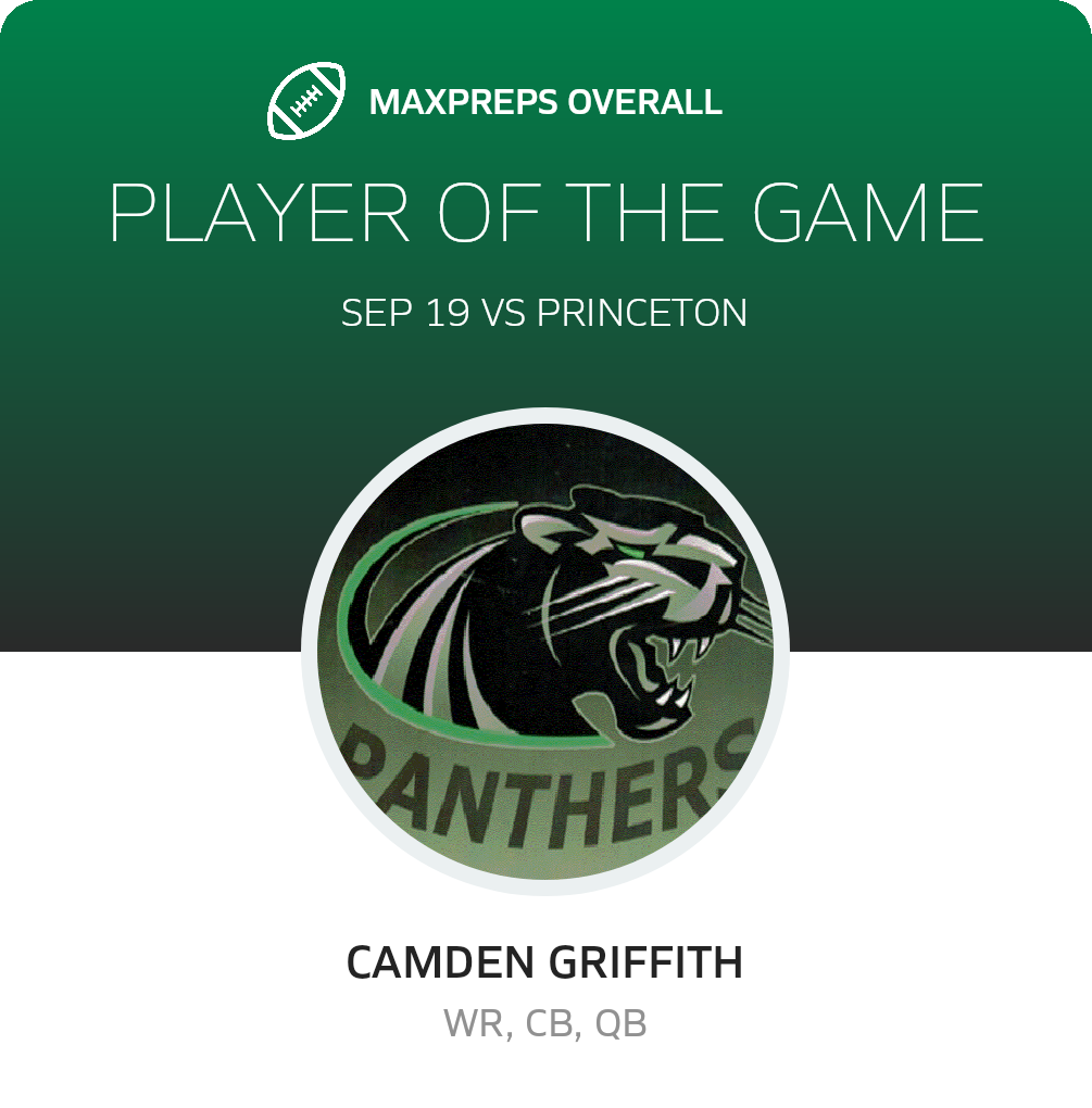 #5 Camden Griffith Player of the Game badge