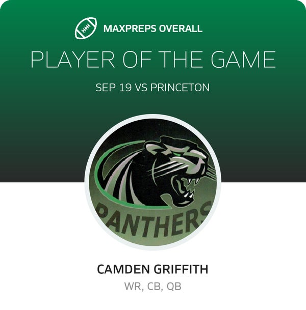 #5 Camden Griffith Player of the Game badge