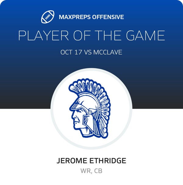 #1 Jerome Ethridge Player of the Game badge