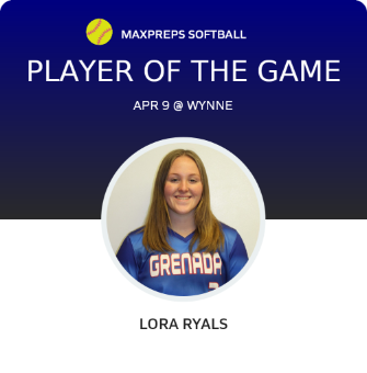 #3 Lora Ryals Player of the Game badge