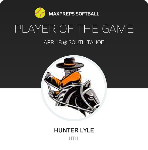 #3 Hunter Lyle Player of the Game badge