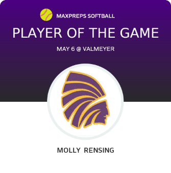 Molly  Rensing Player of the Game badge