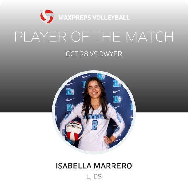 #2 Isabella Marrero Player of the Game badge