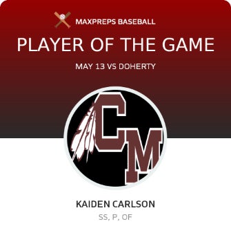 #29 Kaiden Carlson Player of the Game badge