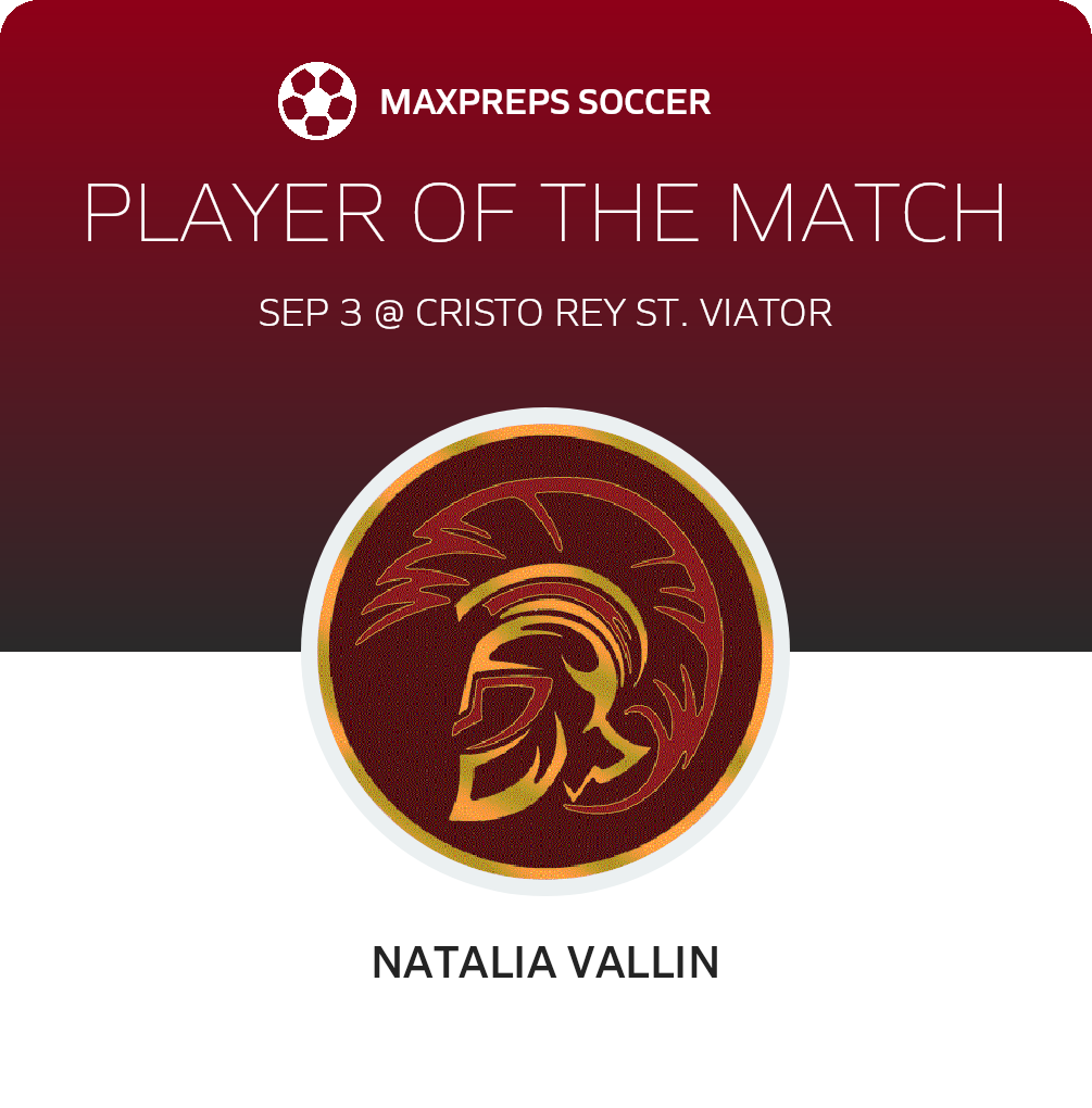 #6 Natalia Vallin Player of the Game badge