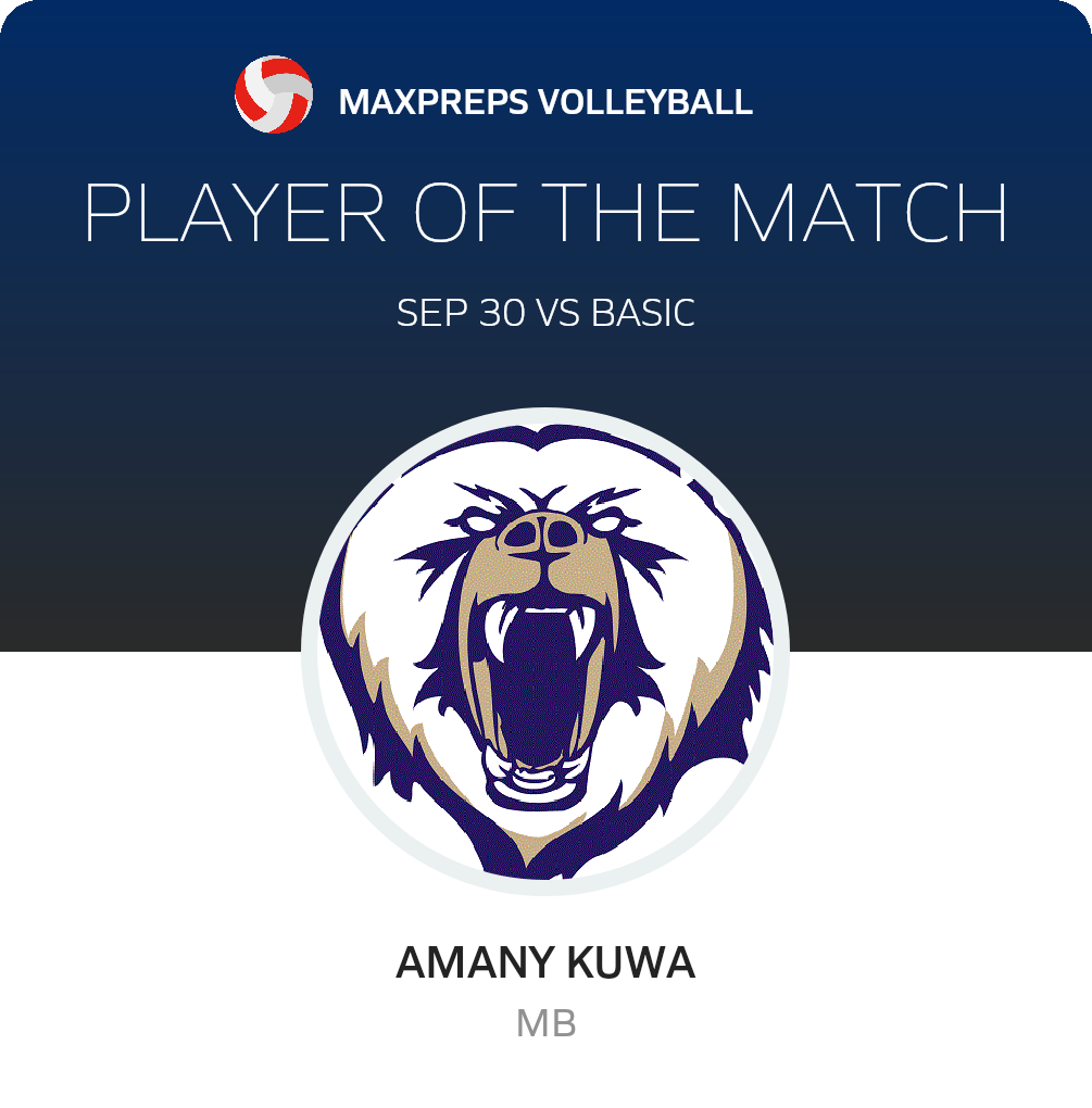 #23 Amany Kuwa Player of the Game badge