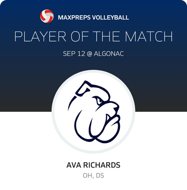 #6 Ava Richards Player of the Game badge