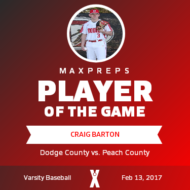 Craig Barton Player of the Game badge