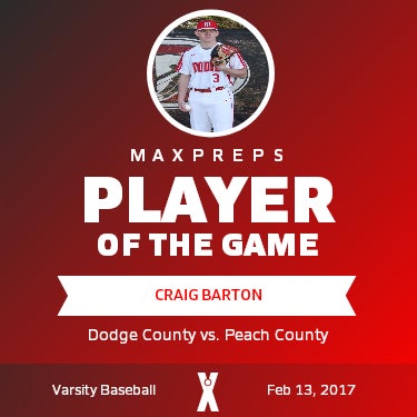 Craig Barton Player of the Game badge