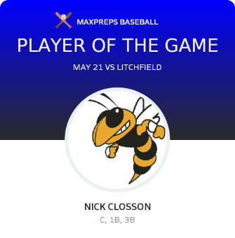 #12 Nick Closson Player of the Game badge