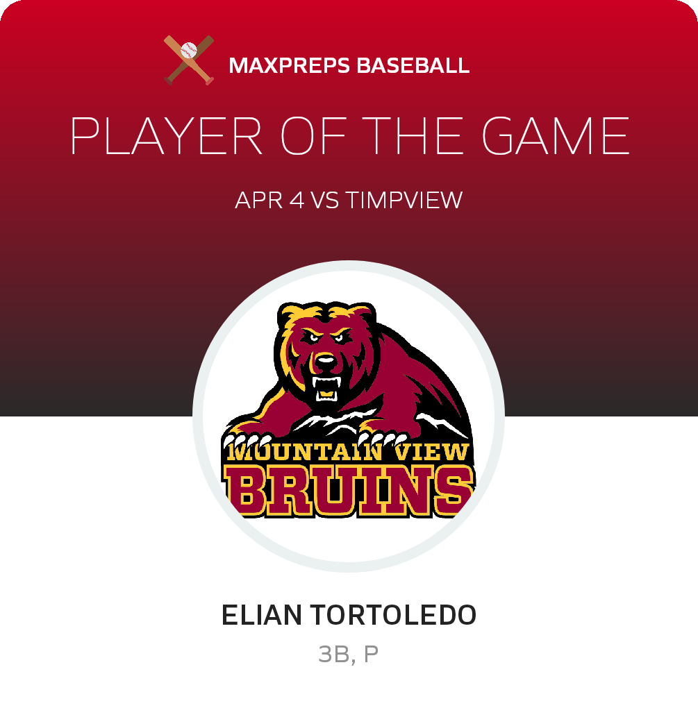 #20 Elian Tortoledo Player of the Game badge
