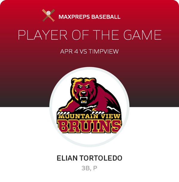 #20 Elian Tortoledo Player of the Game badge