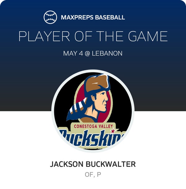 #5 Jackson Buckwalter Player of the Game badge