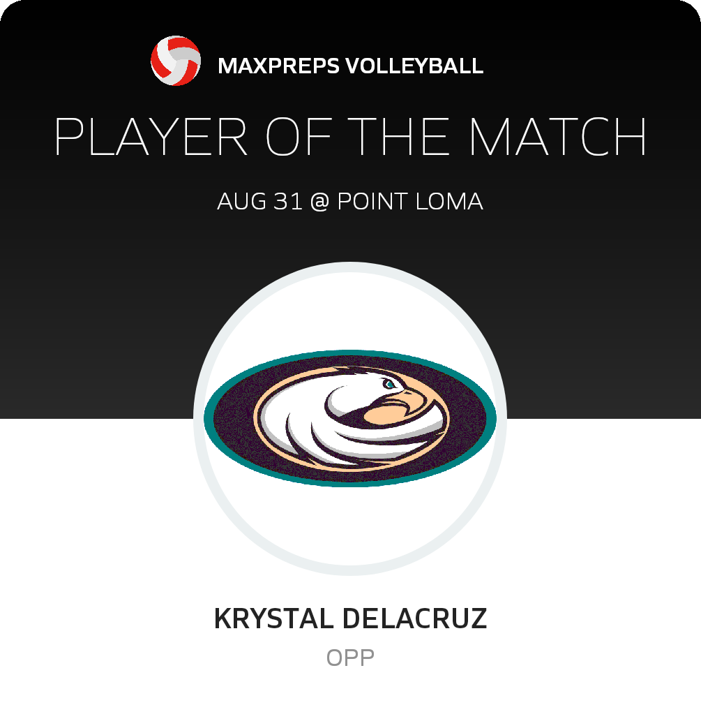 #5 Krystal Delacruz Player of the Game badge