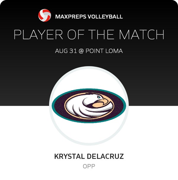 #5 Krystal Delacruz Player of the Game badge