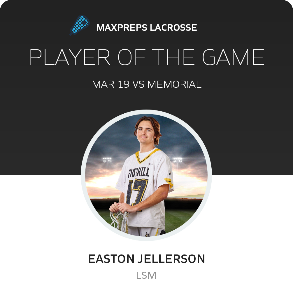 #17 Easton Jellerson Player of the Game badge