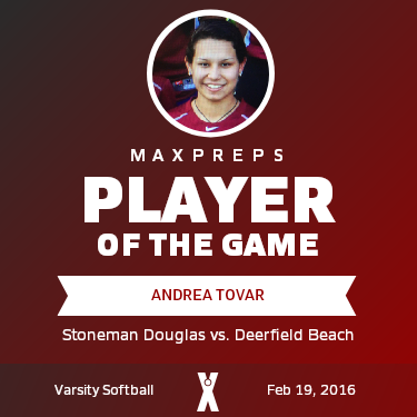 #22 Andrea Tovar Player of the Game badge