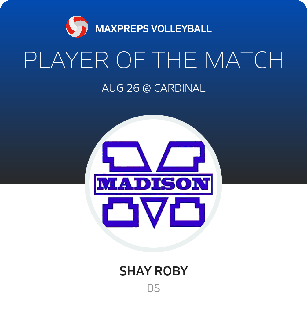 #14 Shay Roby Player of the Game badge