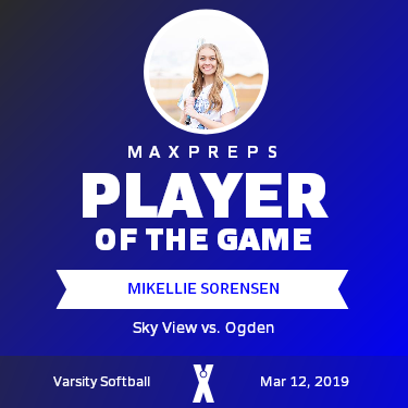 #25 Mikellie Sorensen Player of the Game badge