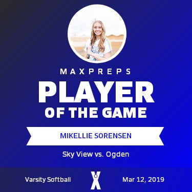 #25 Mikellie Sorensen Player of the Game badge