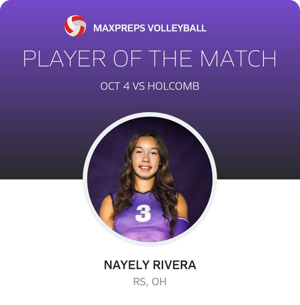 #3 Nayely Rivera Player of the Game badge
