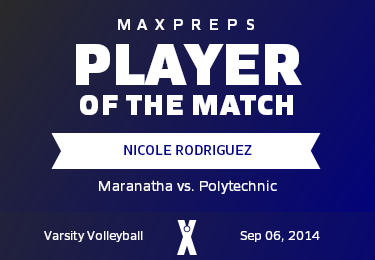 #7 Nicole Rodriguez Player of the Game badge