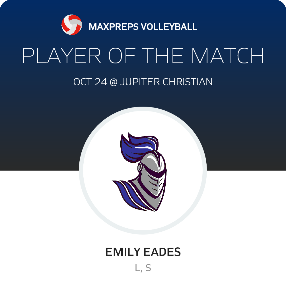 #4 Emily Eades Player of the Game badge