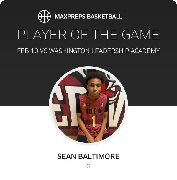 #1 Sean Baltimore Player of the Game badge