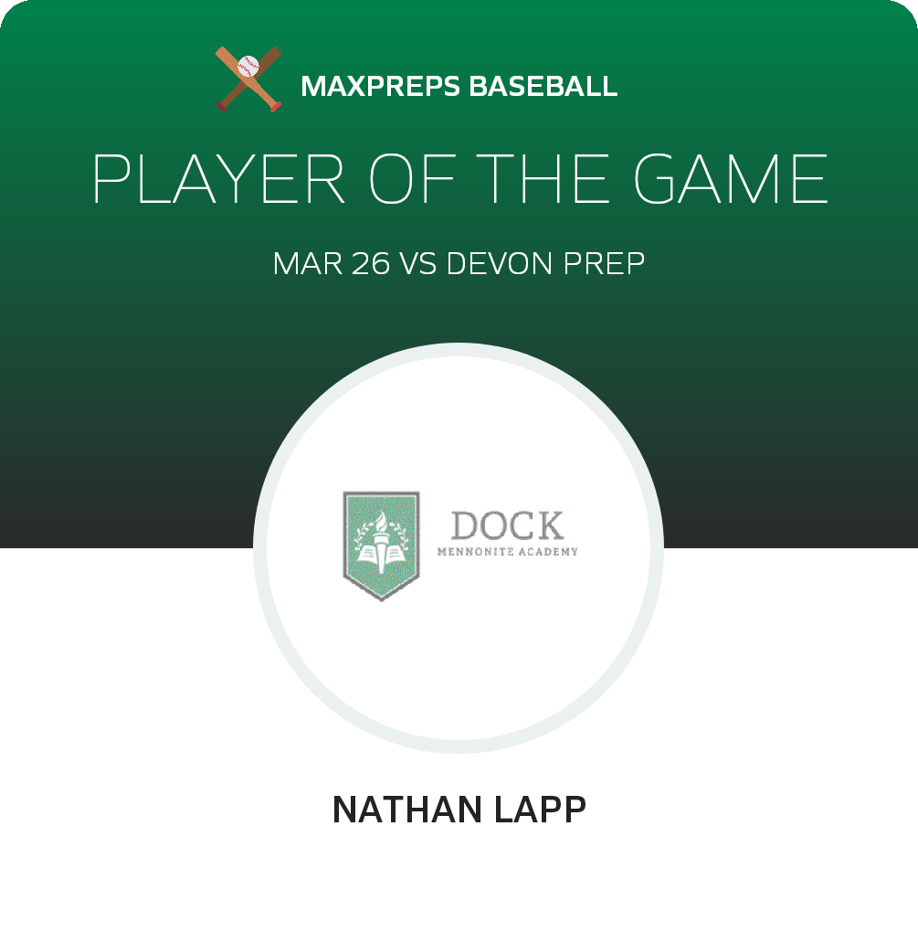 #27 Nathan Lapp Player of the Game badge