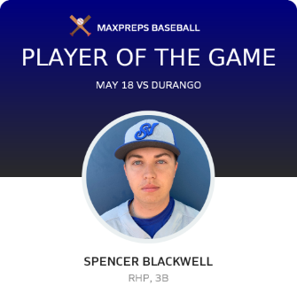 #11 Spencer Blackwell Player of the Game badge