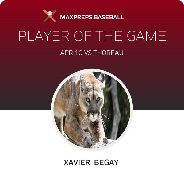 #14 Xavier Begay Player of the Game badge
