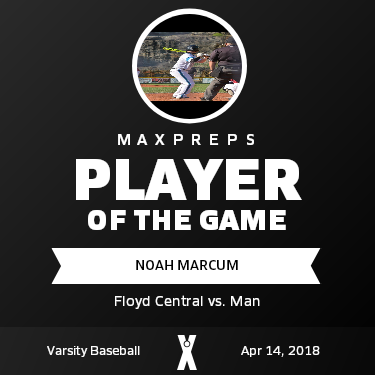 #9 Noah Marcum Player of the Game badge