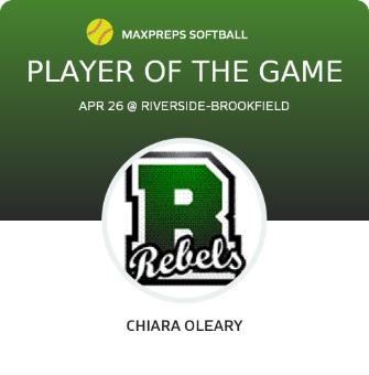 #4 Chiara Oleary Player of the Game badge